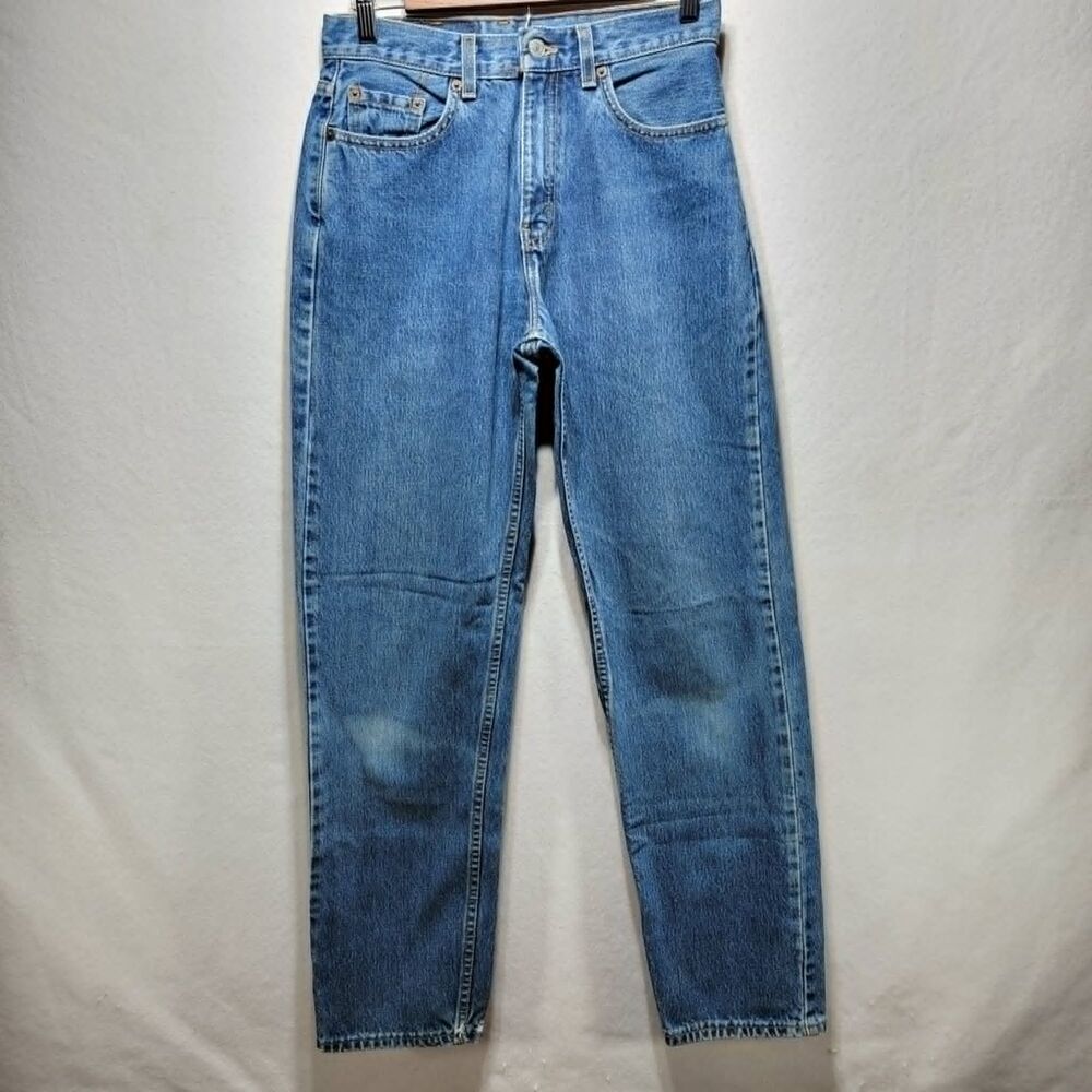 Vintage Levis 560 Jeans Womens Size 6 Blue Loose Fit Straight Leg High Rise 90s
